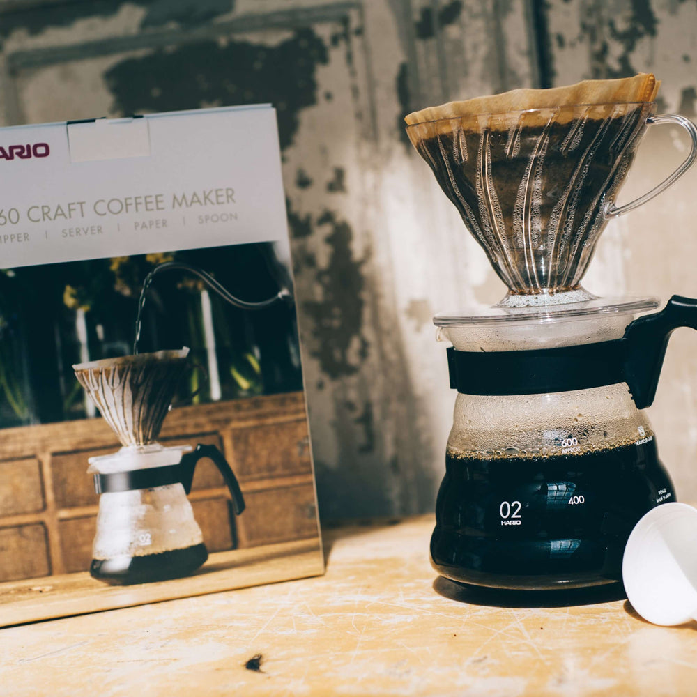
                  
                    Hario V60-02 Pour Over Kit - black plastic set
                  
                